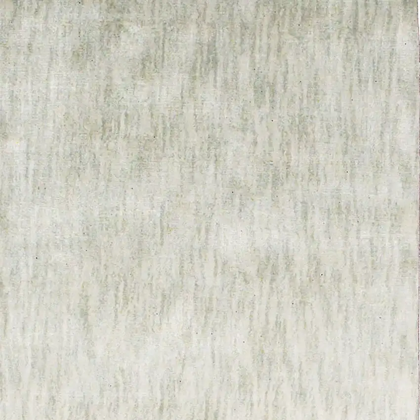 8' Ivory and Silver Chevron Hand Woven Runner Rug Photo 6