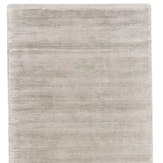 10' Ivory and Tan Hand Woven Runner Rug Photo 4