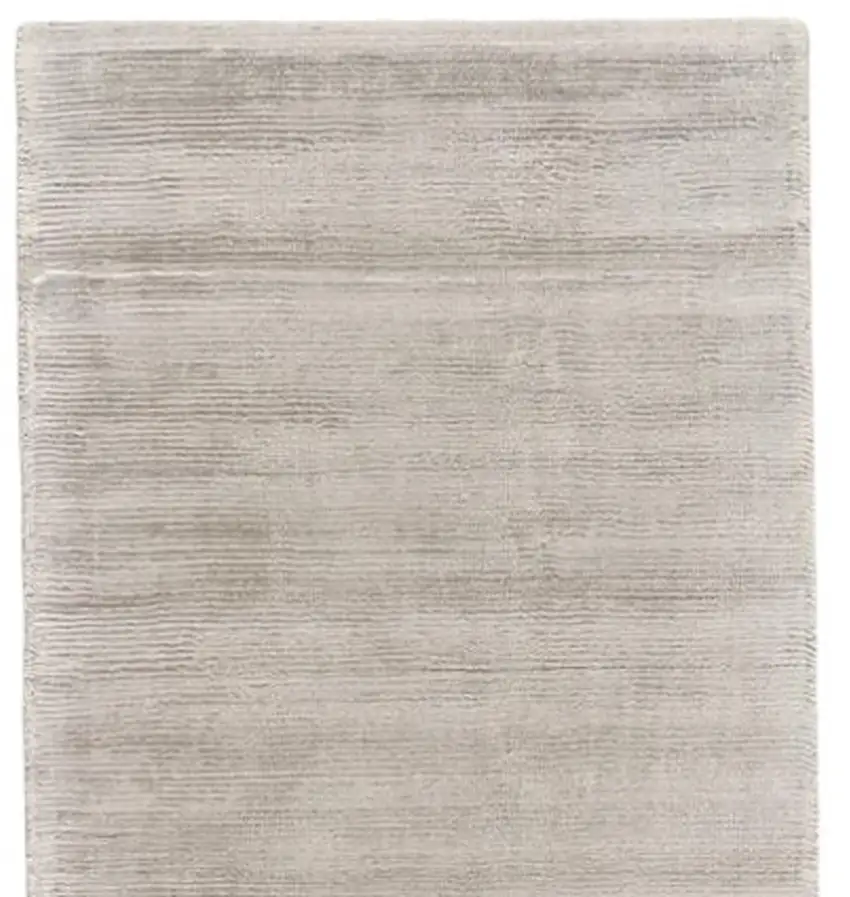 10' Ivory and Tan Hand Woven Runner Rug Photo 4