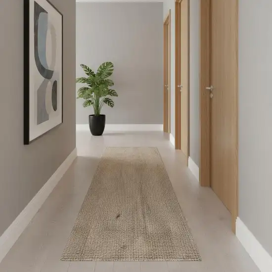 12' Jute Handmade Runner Rug Photo 2