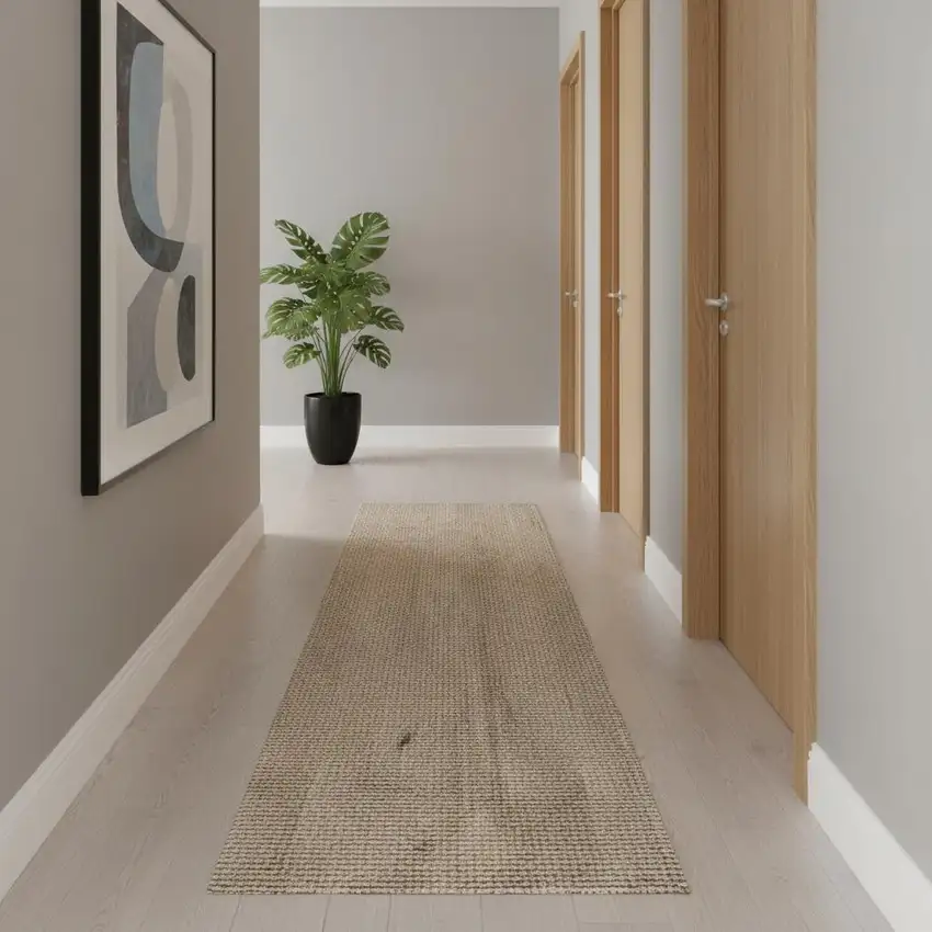 12' Jute Handmade Runner Rug Photo 2