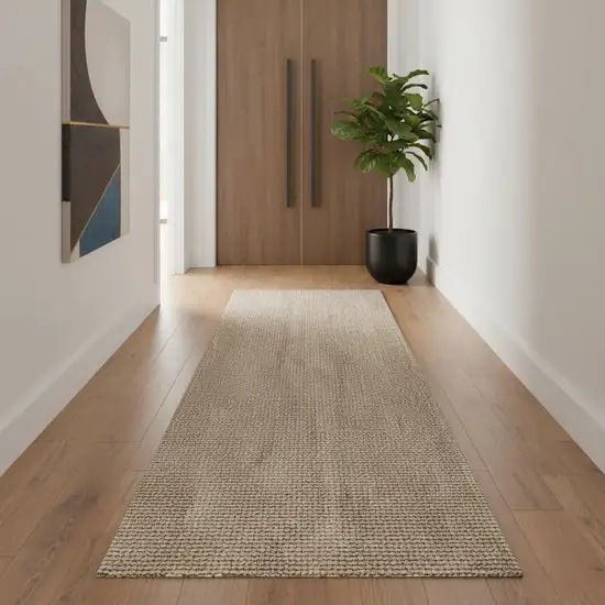 14' Jute Handmade Runner Rug Photo 2