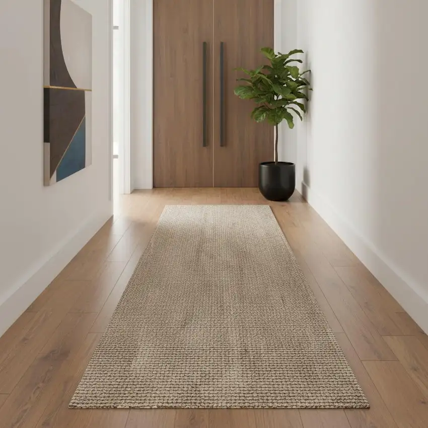 14' Jute Handmade Runner Rug Photo 2