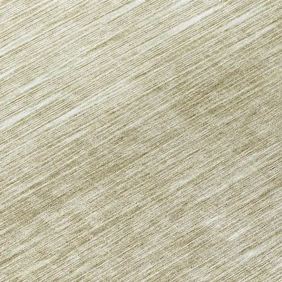 8' Khaki And Beige Round Abstract Washable Indoor Outdoor Area Rug Photo 8
