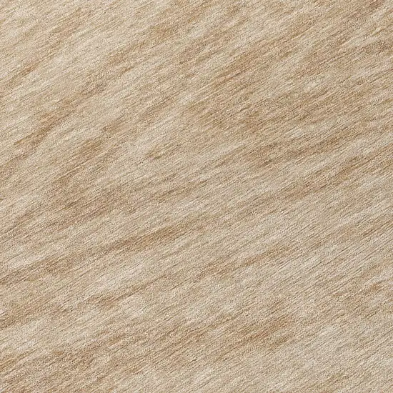 8' Khaki And Brown Round Abstract Washable Indoor Outdoor Area Rug Photo 8