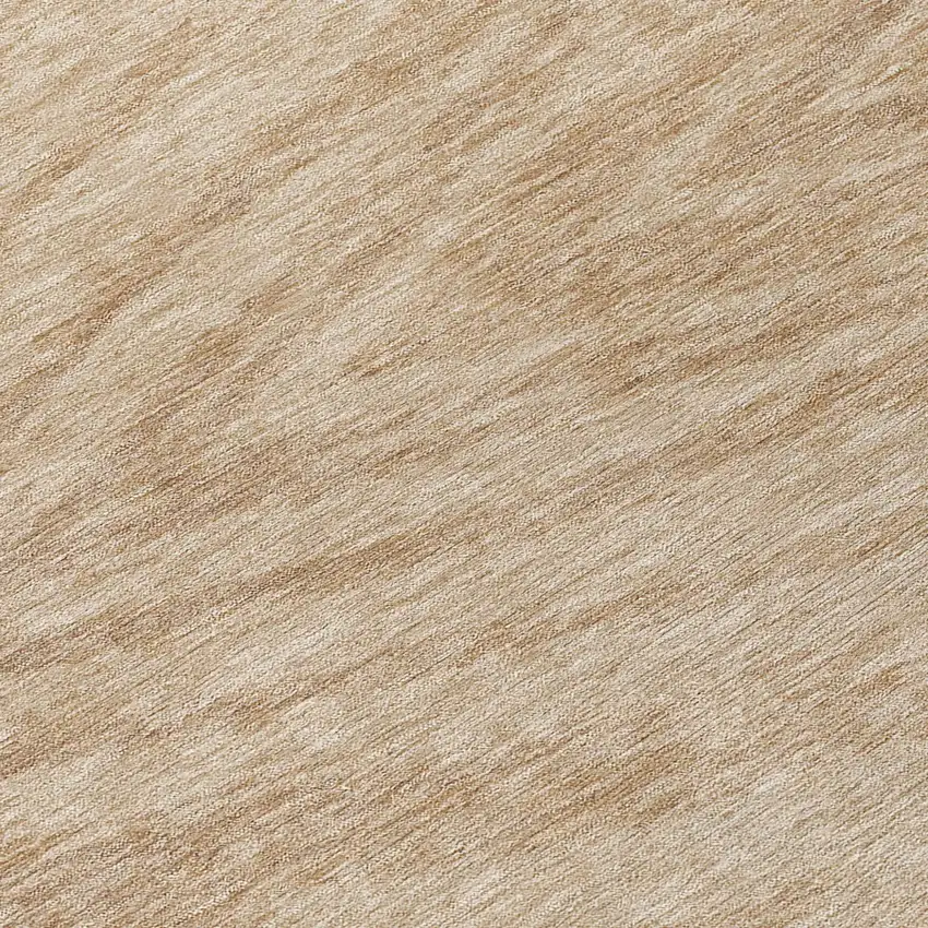 8' Khaki And Brown Round Abstract Washable Indoor Outdoor Area Rug Photo 8