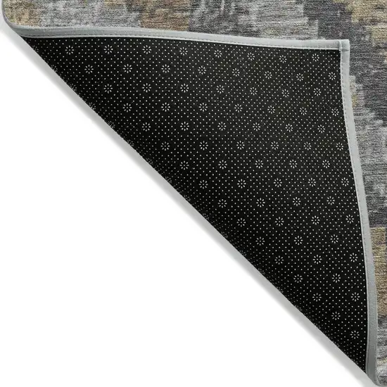 8' Khaki And Gray Round Aztec Washable Indoor Outdoor Area Rug Photo 7