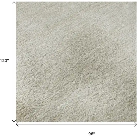 8' Khaki And Ivory Geometric Washable Area Rug With UV Protection Photo 9