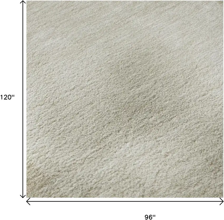 8' Khaki And Ivory Geometric Washable Area Rug With UV Protection Photo 9