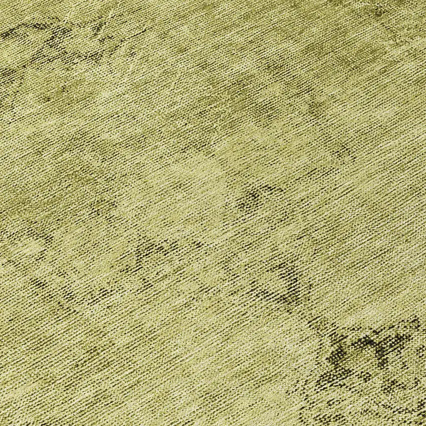 8' Khaki Brown And Taupe Round Oriental Washable Indoor Outdoor Area Rug Photo 9