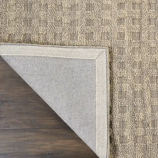 8' Latte Wool Runner Rug Photo 9