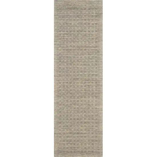 8' Latte Wool Runner Rug Photo 6