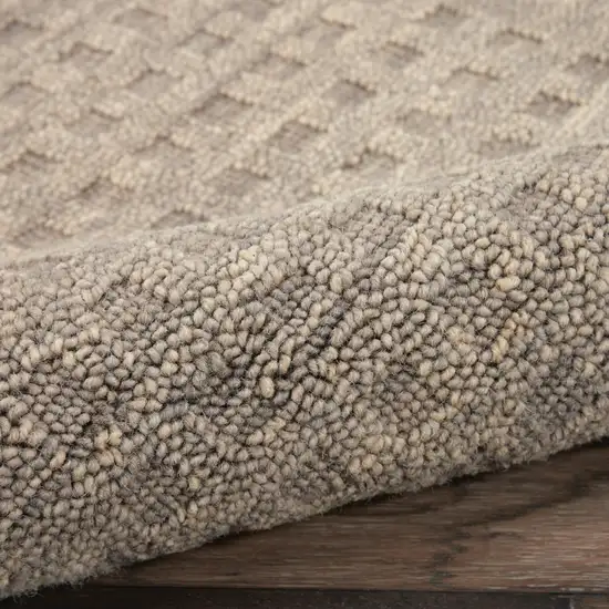 8' Latte Wool Runner Rug Photo 7