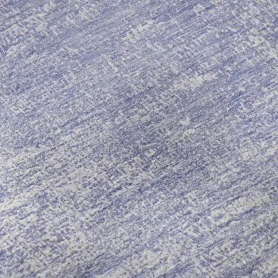 8' Lavender And Ivory Abstract Washable Round Rug With UV Protection Photo 9