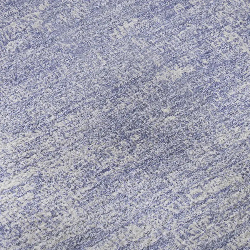 8' Lavender And Ivory Abstract Washable Round Rug With UV Protection Photo 9