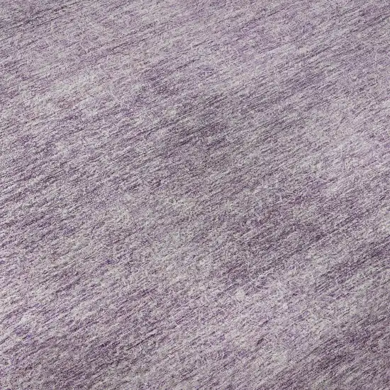 8' Lavender And Ivory Abstract Washable Round Rug With UV Protection Photo 8