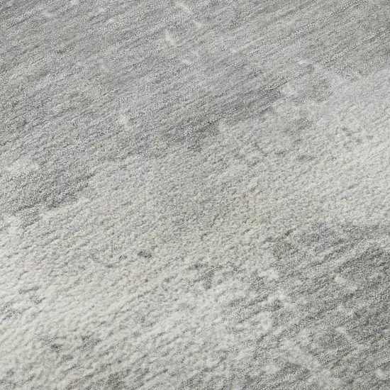 8' Lavender And Ivory Abstract Washable Round Rug With UV Protection Photo 8