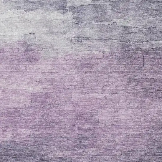 8' Lavender And Lilac Striped Washable Area Rug With UV Protection Photo 2