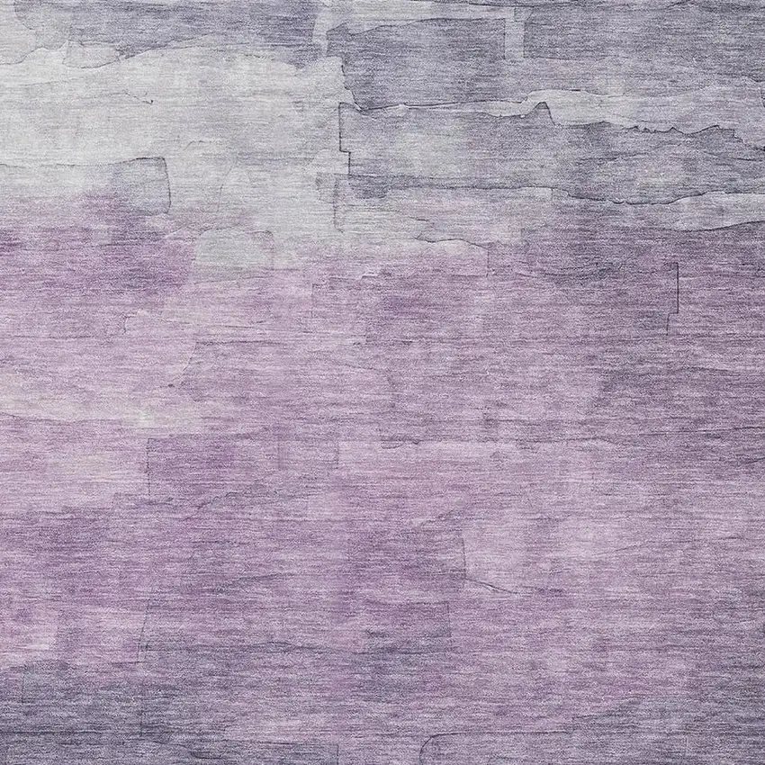 8' Lavender And Lilac Striped Washable Area Rug With UV Protection Photo 2
