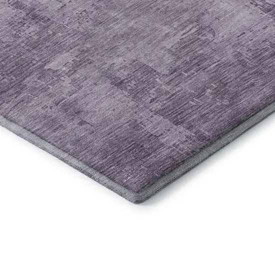 8' Lavender And Purple Abstract Washable Round Rug With UV Protection Photo 6