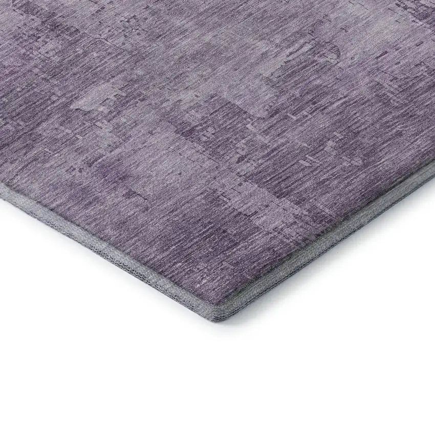 8' Lavender And Purple Abstract Washable Round Rug With UV Protection Photo 6