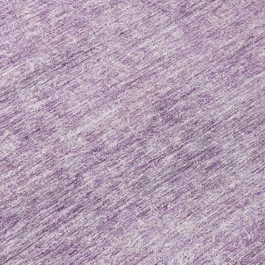 8' Lavender And Purple Round Abstract Washable Indoor Outdoor Area Rug Photo 8