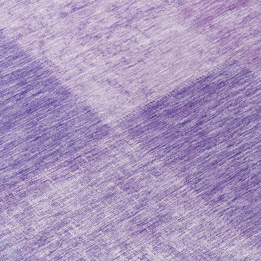 8' Lavender And Purple Round Patchwork Washable Indoor Outdoor Area Rug Photo 8
