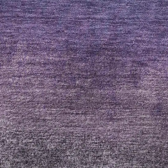 8' Lavender Gray And Silver Ombre Washable Round Rug With UV Protection Photo 9