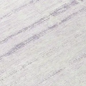 Photo of 8' Lavender Purple And Ivory Round Abstract Washable Indoor Outdoor Area Rug