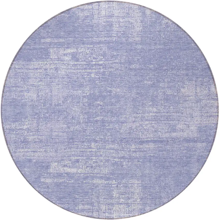8' Lavender Purple And Lilac Round Abstract Washable Indoor Outdoor Area Rug Photo 4