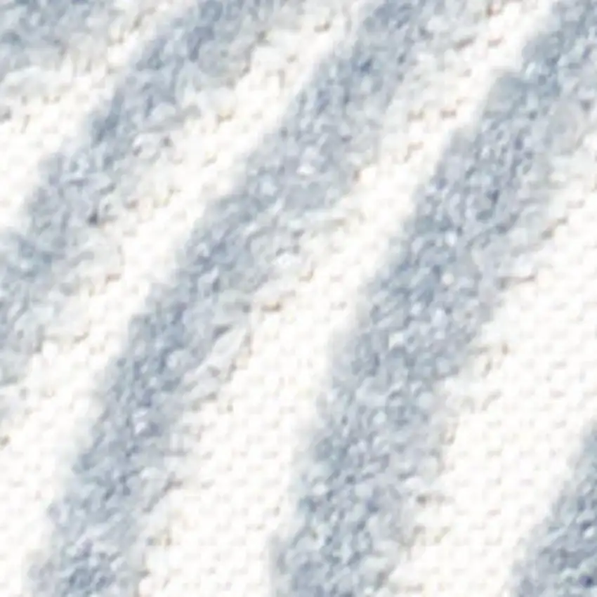 10' Light Blue And Ivory Abstract Indoor Outdoor Runner Rug Photo 2