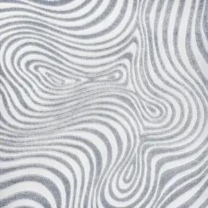 Photo of 5' Light Blue And Ivory Square Abstract Indoor Outdoor Area Rug