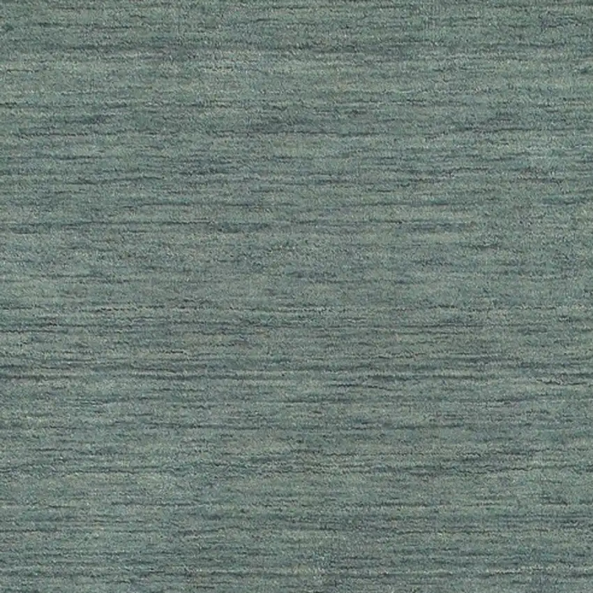 8' Light Blue Wool Hand Tufted Runner Rug Photo 6