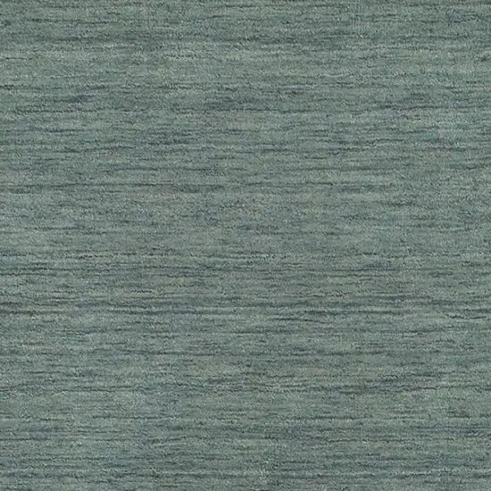8' Light Blue Wool Hand Tufted Runner Rug Photo 6