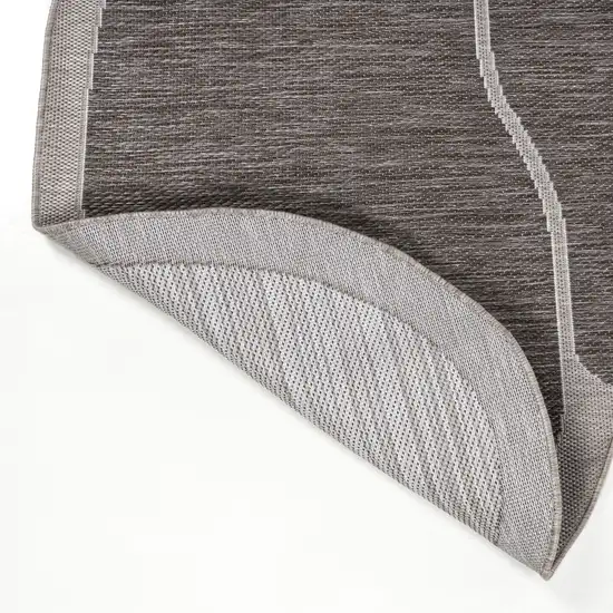 8' Light Brown And Beige Medallion Indoor Outdoor Runner Rug Photo 8