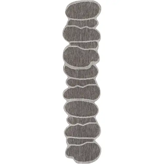 8' Light Brown And Beige Medallion Indoor Outdoor Runner Rug Photo 1