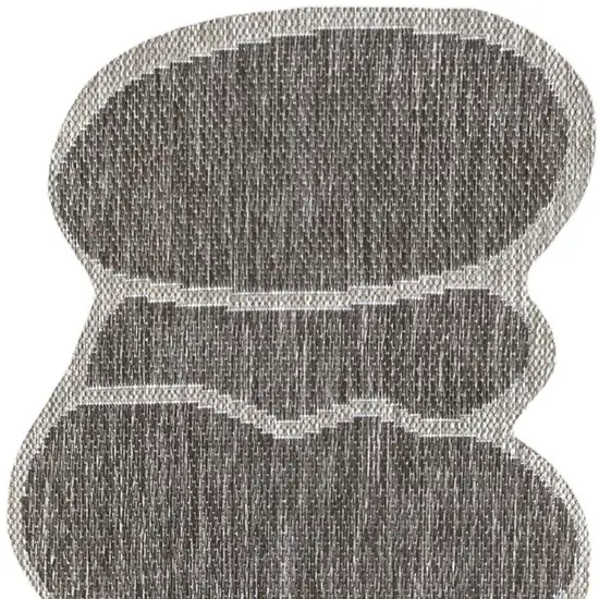 8' Light Brown And Beige Medallion Indoor Outdoor Runner Rug Photo 3