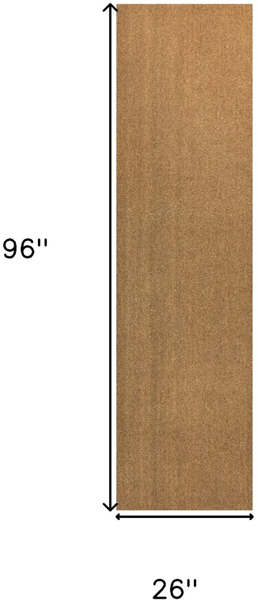 8' Light Brown Indoor Outdoor Runner Rug Photo 7