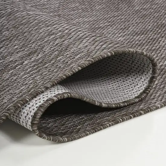 8' Light Brown Indoor Outdoor Runner Rug Photo 9