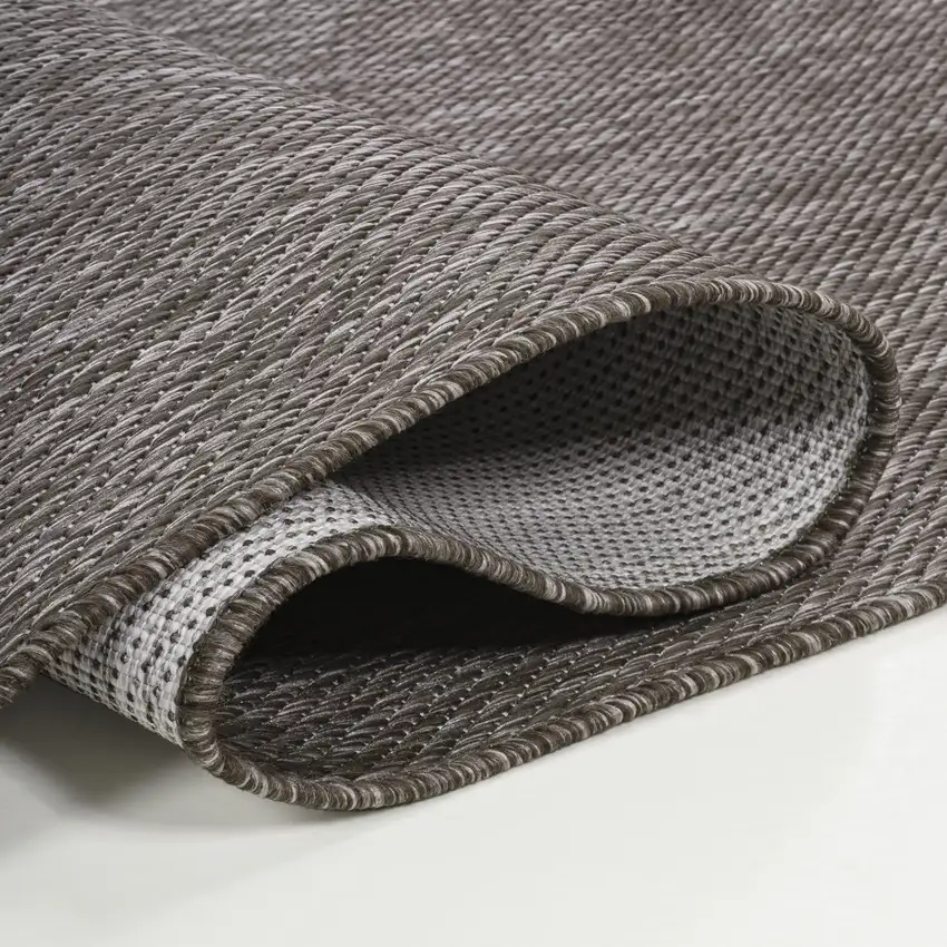 8' Light Brown Indoor Outdoor Runner Rug Photo 9