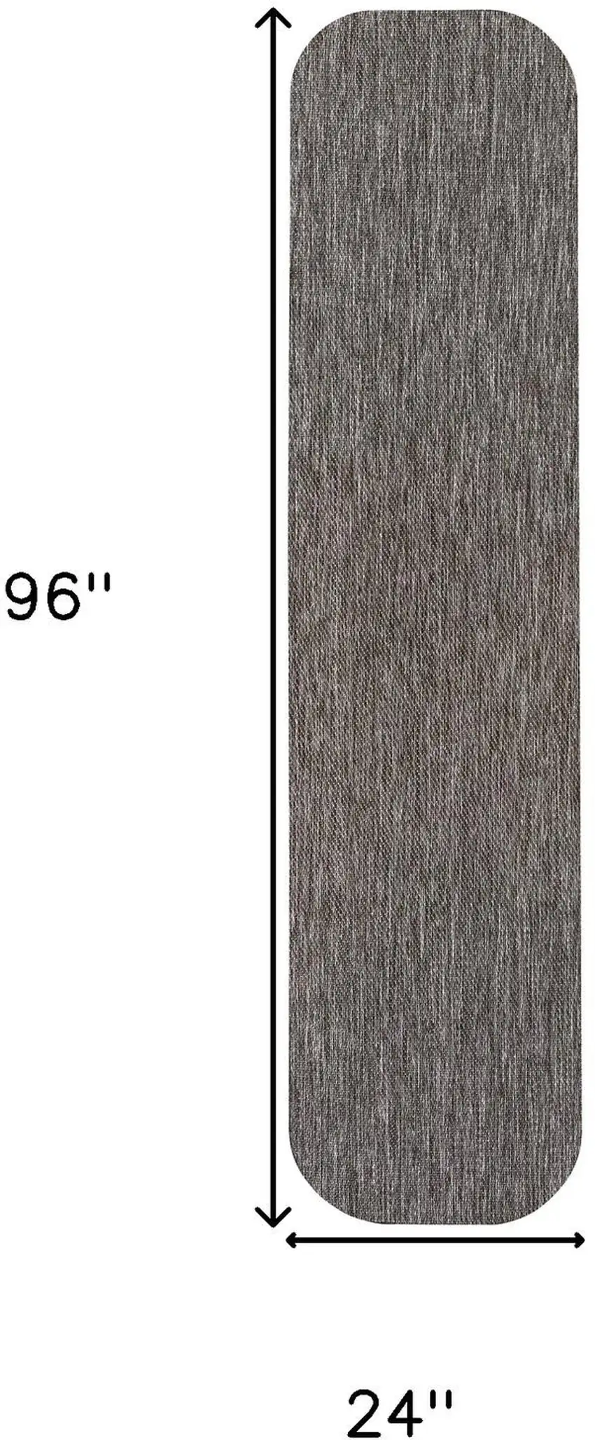 8' Light Brown Indoor Outdoor Runner Rug Photo 9