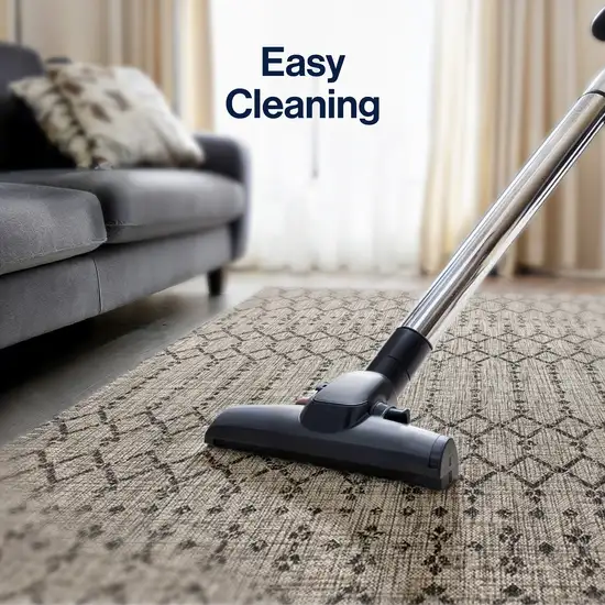 8' Light Gray And Black Square Trellis Indoor Outdoor Area Rug Photo 5