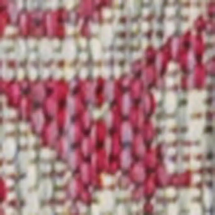 8' Light Gray And Fuchsia Medallion Indoor Outdoor Runner Rug Photo 3