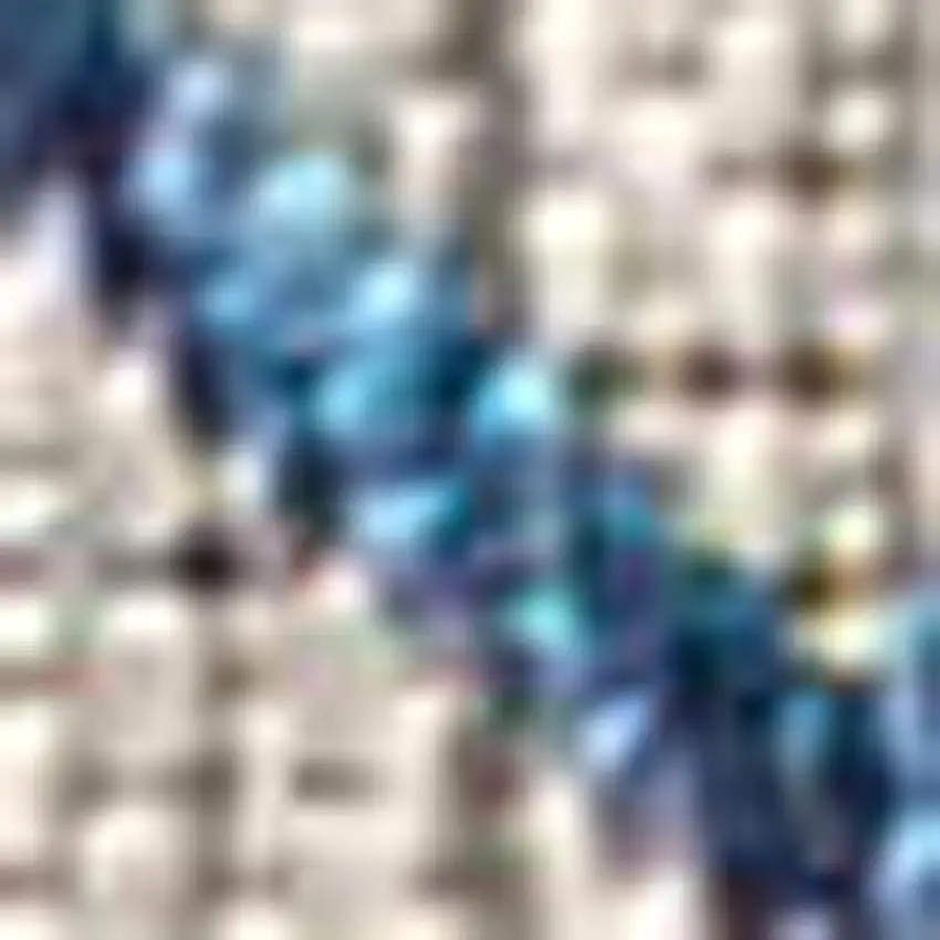 8' Light Gray And Navy Blue Trellis Indoor Outdoor Runner Rug Photo 2