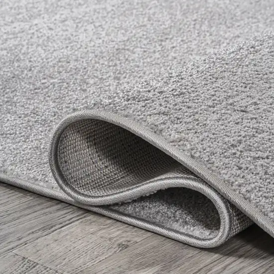 8' Light Gray Runner Rug Photo 8