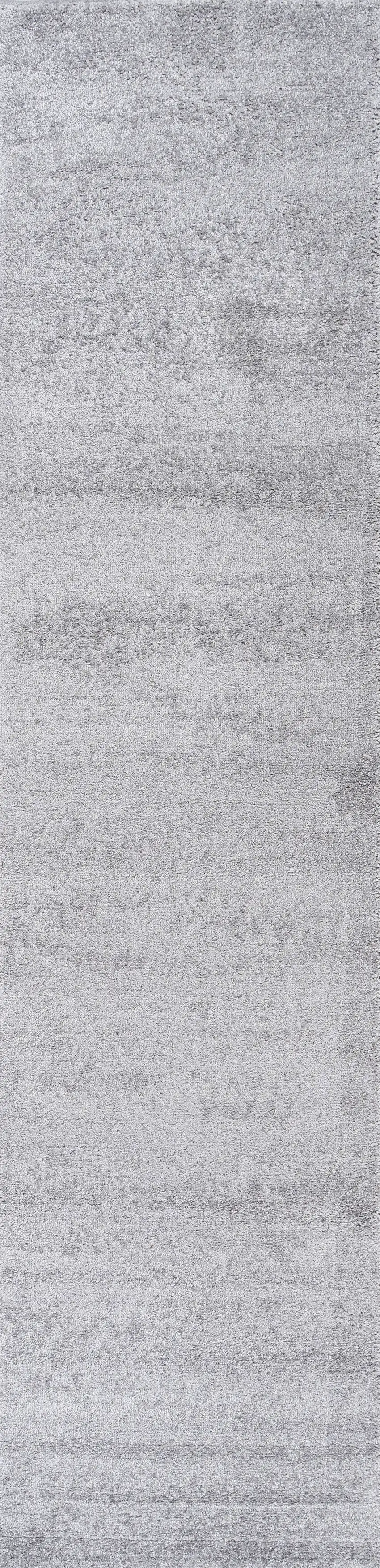 8' Light Gray Runner Rug Photo 3