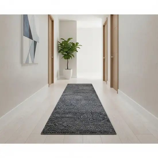 10' Light Gray Runner Rug Photo 2