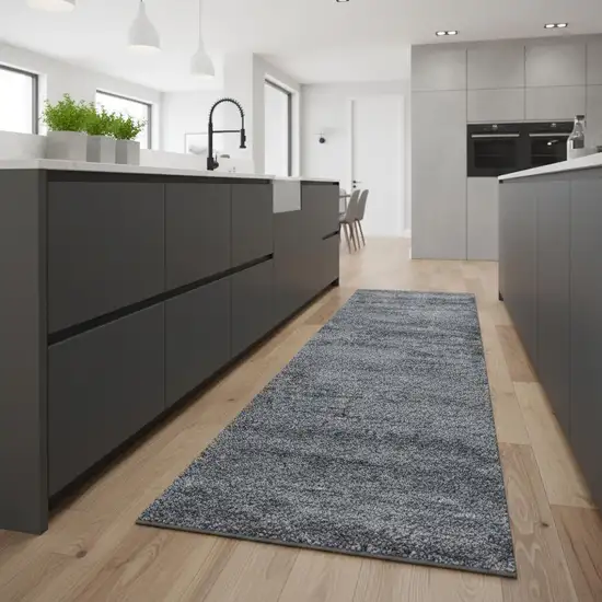 8' Light Gray Runner Rug Photo 2