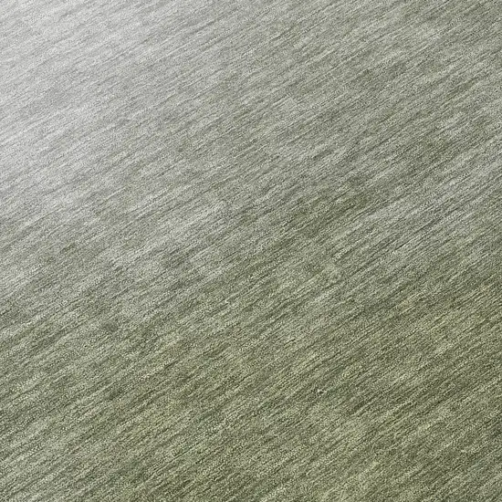 8' Lime Green Brown And Beige Round Abstract Washable Indoor Outdoor Area Rug Photo 9