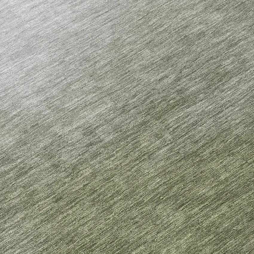 8' Lime Green Brown And Beige Round Abstract Washable Indoor Outdoor Area Rug Photo 9